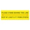 Signmission Stand Behind This Line 6ft From Others Non-Slip Floor Graphic, 16" x 16", FD-R-16-99981 FD-R-16-99981 - alternate 1